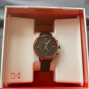 Black and Rose Gold Jacqueline Fossil Smartwatch